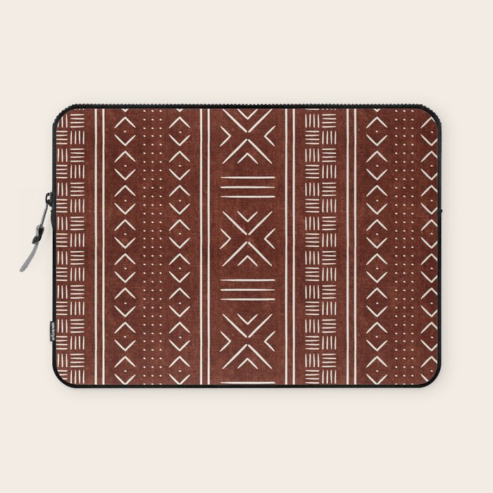 rust mud cloth Laptop Sleeve Gallery Image 1
