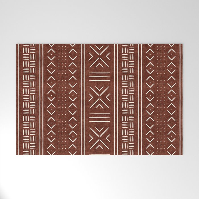 rust mud cloth Welcome Mat Gallery Image 1