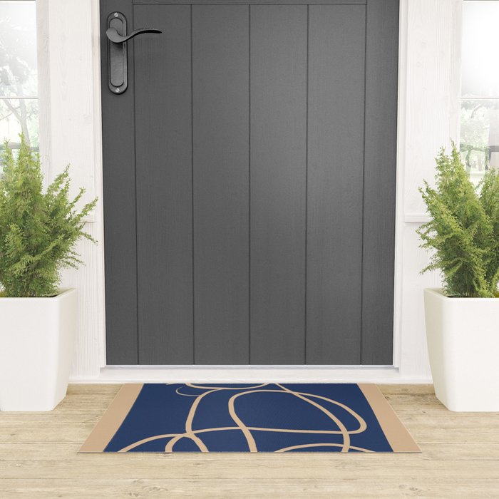 Abstract Line Art Cat 5 Welcome Mat Gallery Image 3
