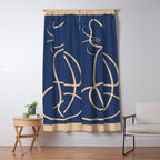 Abstract Line Art Cat 5 Window Curtain Gallery Image 5