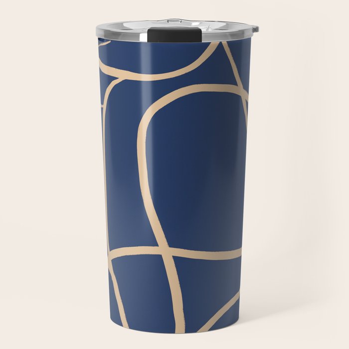 Abstract Line Art Cat 5 Travel Mug Gallery Image 1