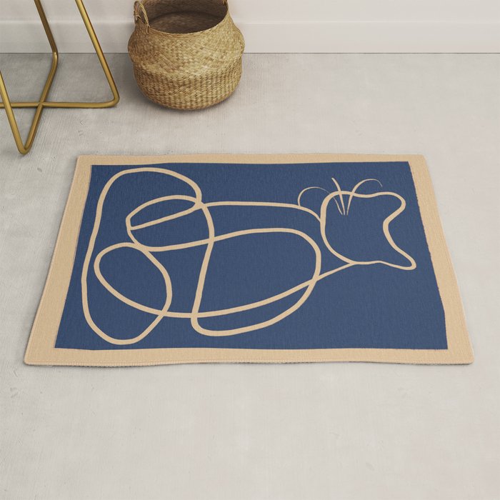 Abstract Line Art Cat 5 Rug Gallery Image 1
