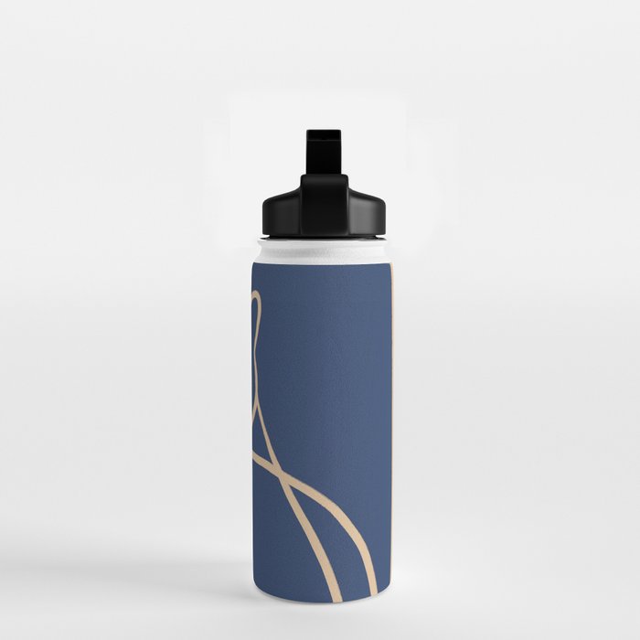 Abstract Line Art Cat 5 Water Bottle Gallery Image 2