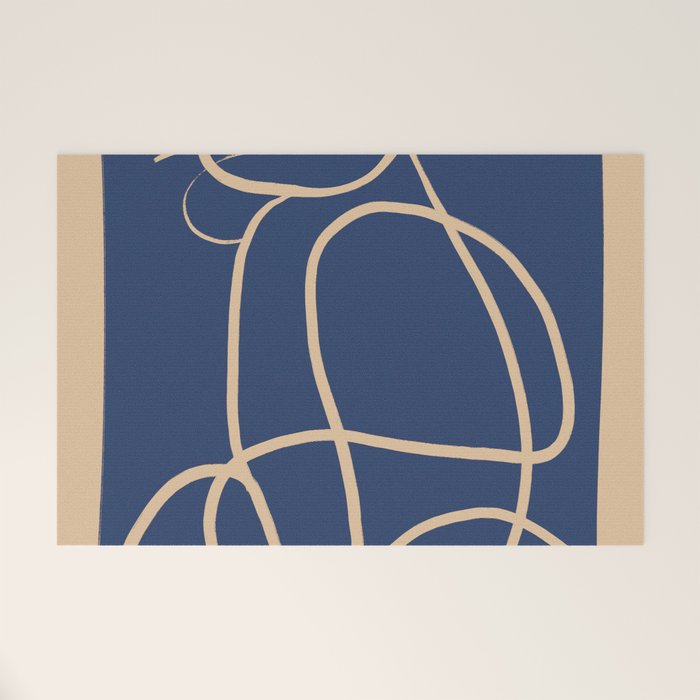 Abstract Line Art Cat 5 Welcome Mat Gallery Image 1