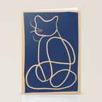 Abstract Line Art Cat 5 Stationery Card Gallery Image 2