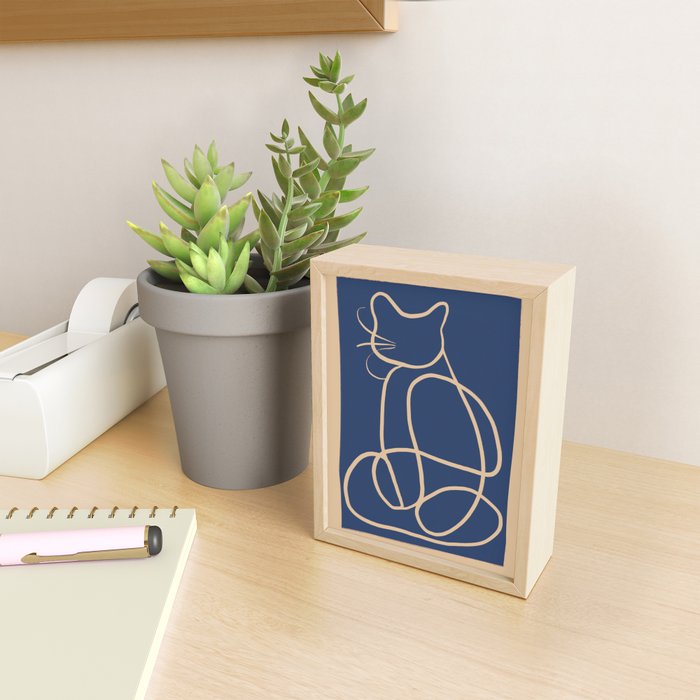 Abstract Line Art Cat 5 Mini Art Print Gallery Image 2