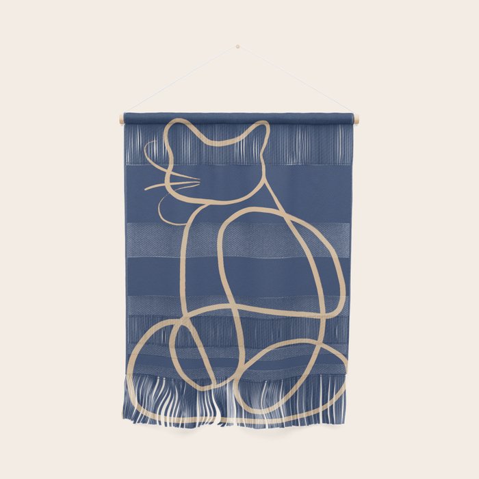 Abstract Line Art Cat 5 Wall Hanging Gallery Image 1