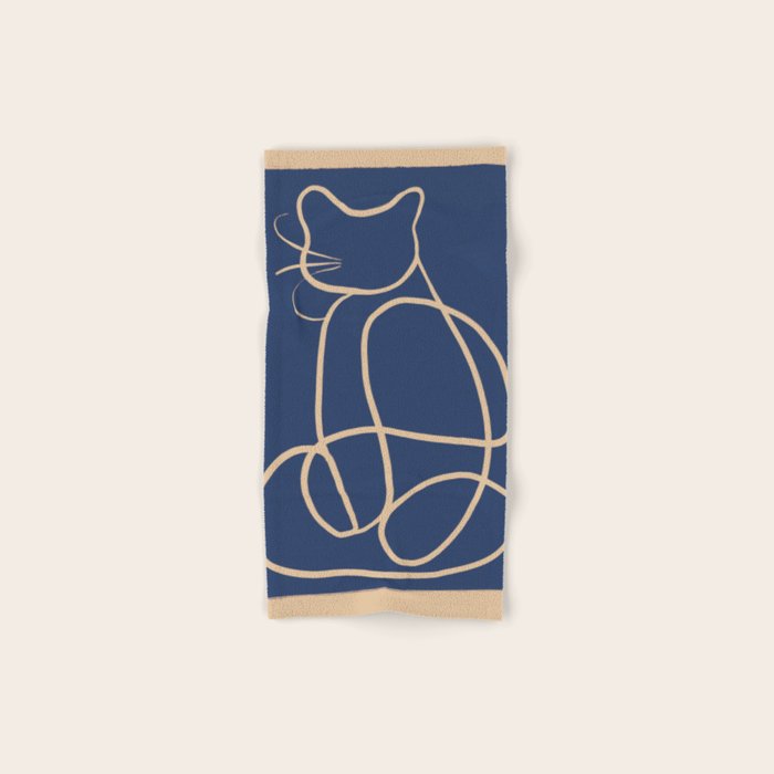 Abstract Line Art Cat 5 Bath Towel Gallery Image 1