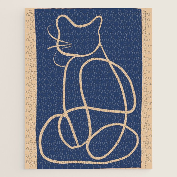 Abstract Line Art Cat 5 Jigsaw Puzzle Gallery Image 1