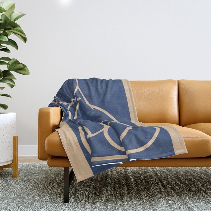 Abstract Line Art Cat 5 Throw Blanket Gallery Image 1