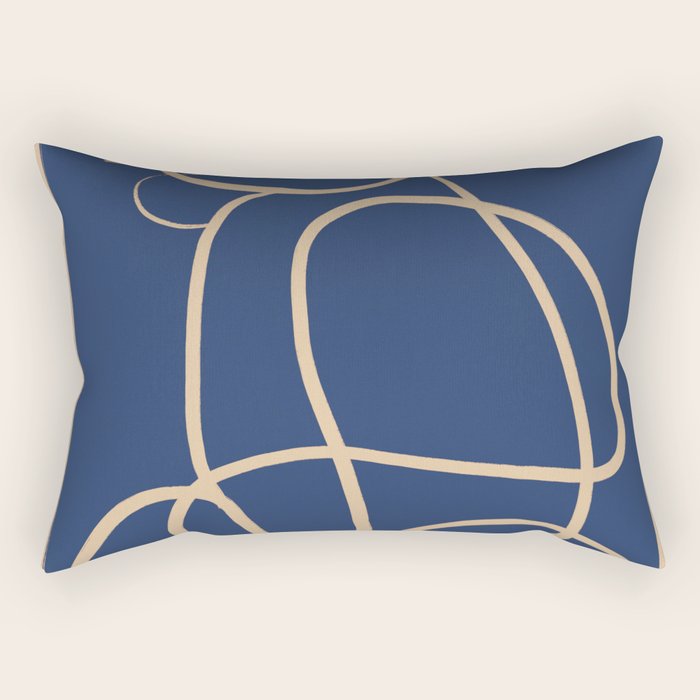 Abstract Line Art Cat 5 Rectangular Pillow Gallery Image 2
