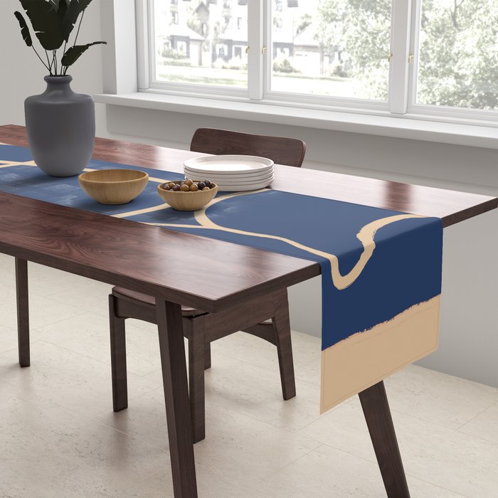 Abstract Line Art Cat 5 Table Runner Gallery Image 2