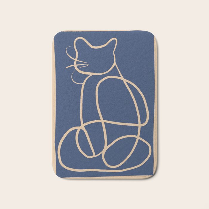 Abstract Line Art Cat 5 Bath Mat Gallery Image 1