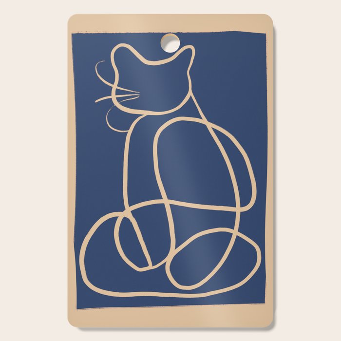 Abstract Line Art Cat 5 Cutting Board Gallery Image 1