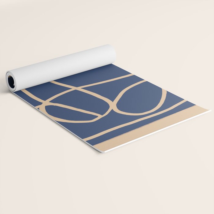 Abstract Line Art Cat 5 Yoga Mat Gallery Image 2