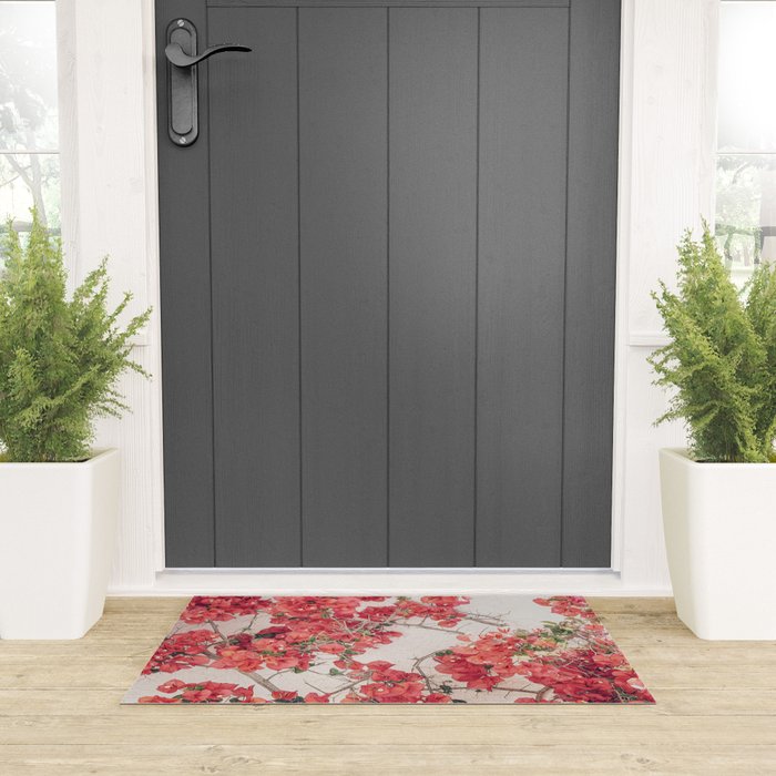 Mediterranean Bougainvillea Flower Welcome Mat Gallery Image 3