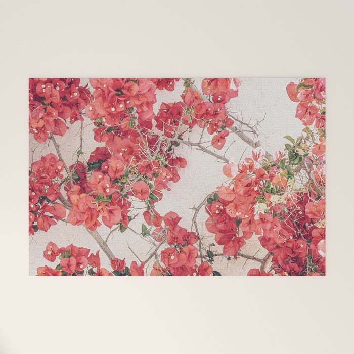 Mediterranean Bougainvillea Flower Welcome Mat Gallery Image 1