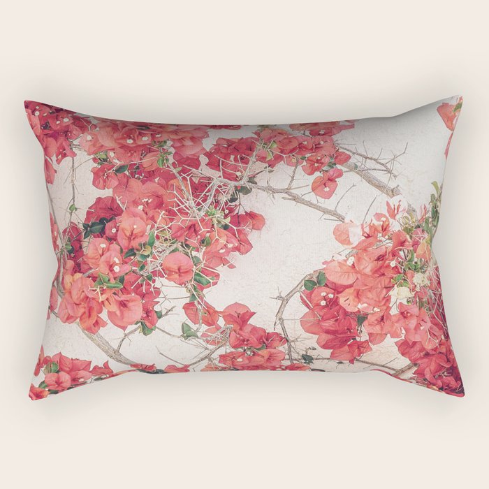 Mediterranean Bougainvillea Flower Rectangular Pillow Gallery Image 2