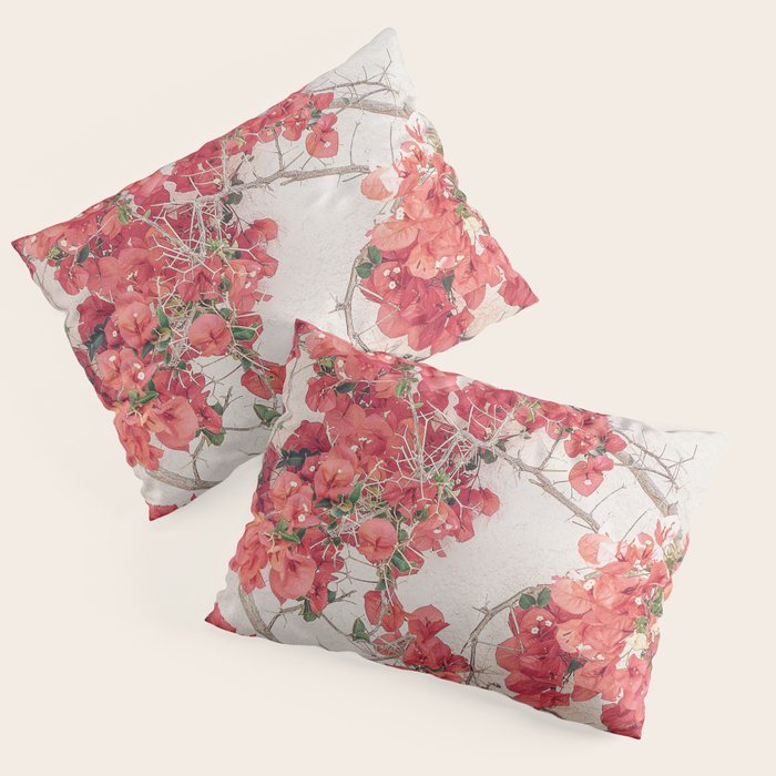 Mediterranean Bougainvillea Flower Pillow Sham Gallery Image 3