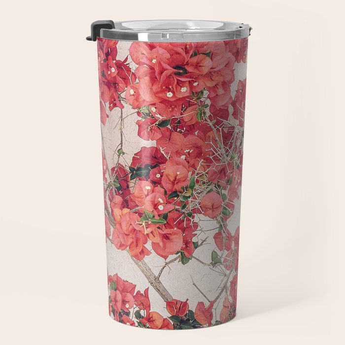 Mediterranean Bougainvillea Flower Travel Mug Gallery Image 3