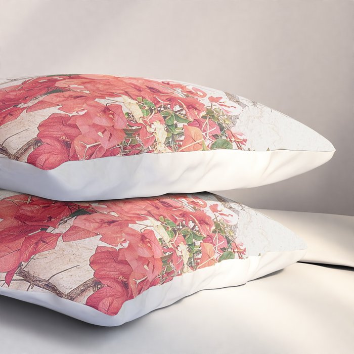 Mediterranean Bougainvillea Flower Pillow Sham Gallery Image 3