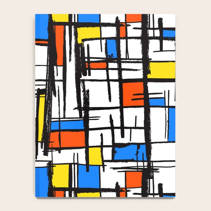 Bauhaus Aesthetic Piet Mondrian De Stijl Inspired Painted Pattern Notebook Gallery Image 4