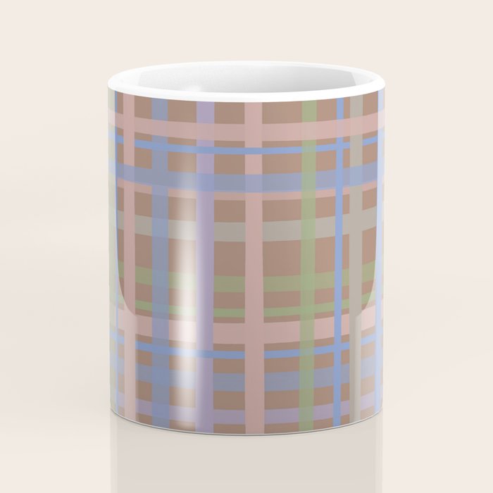 Checks Inspired by PANTONE 17 1230 Mocha Mousse Coffee Mug Gallery Image 4