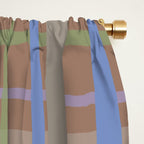 Checks Inspired by PANTONE 17 1230 Mocha Mousse Window Curtain Gallery Image 2