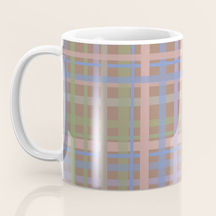 Checks Inspired by PANTONE 17 1230 Mocha Mousse Coffee Mug Gallery Image 3