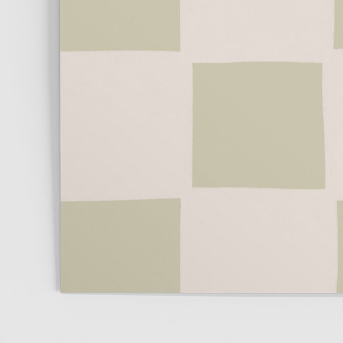 Playful check in olive green Poster Gallery Image 3