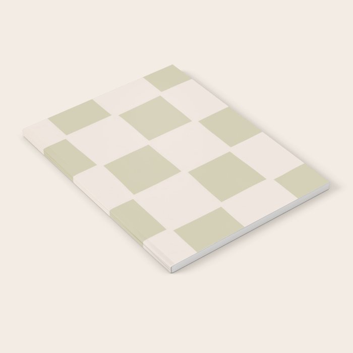 Playful check in olive green Notebook Gallery Image 2