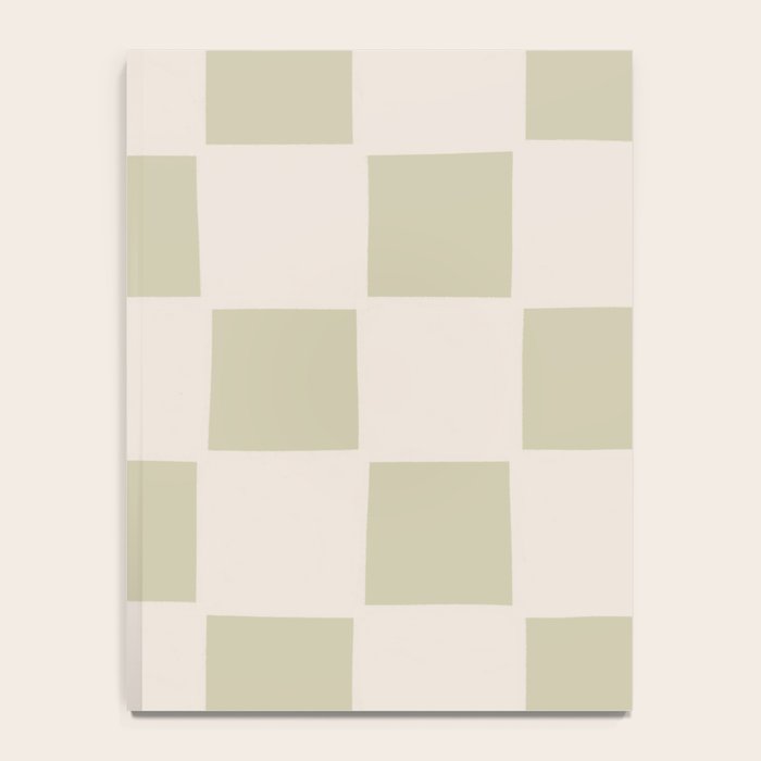 Playful check in olive green Notebook Gallery Image 4