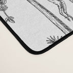 Toile de Jouy Exotic Jungle Monkeys Black & White Desk Mat Gallery Image 4