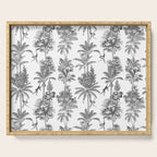 Toile de Jouy Exotic Jungle Monkeys Black & White Serving Tray Gallery Image 1