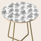 Toile de Jouy Exotic Jungle Monkeys Black & White Side Table Gallery Image 2