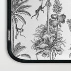 Toile de Jouy Exotic Jungle Monkeys Black & White Laptop Sleeve Gallery Image 3