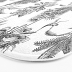 Toile de Jouy Exotic Jungle Monkeys Black & White Bath Mat Gallery Image 3