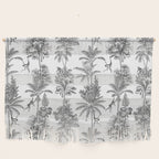 Toile de Jouy Exotic Jungle Monkeys Black & White Wall Hanging Gallery Image 1
