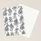 Toile de Jouy Exotic Jungle Monkeys Black & White Stationery Card Gallery Image 2