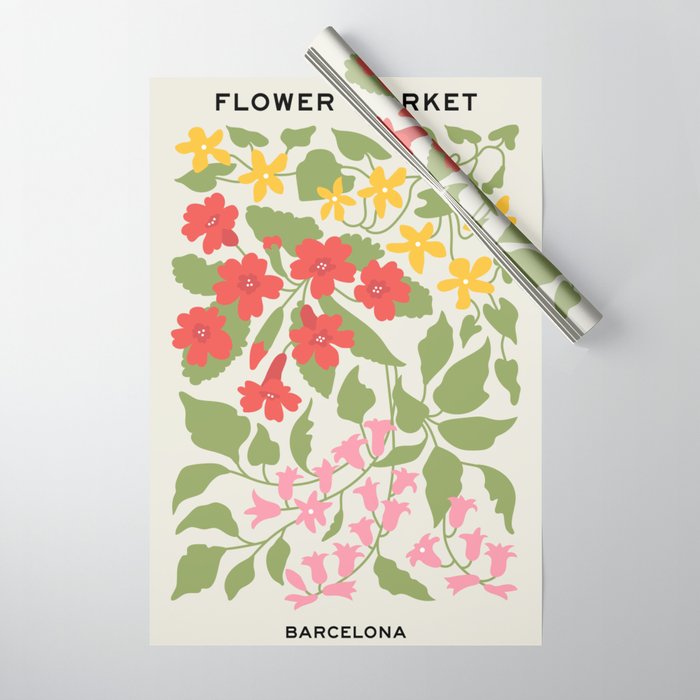 Flower Market 07: Barcelona Wrapping Paper Gallery Image 1