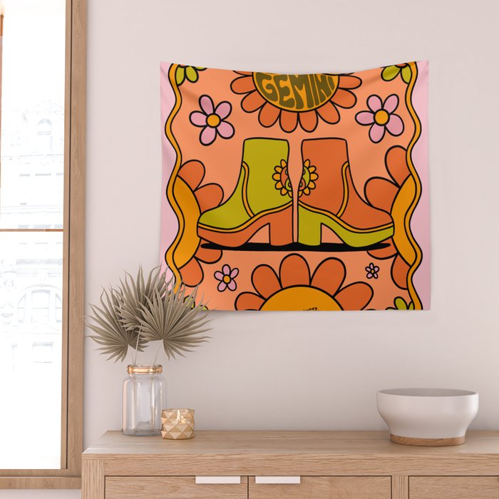 Gemini Groovy Boot Wall Tapestry Gallery Image 2