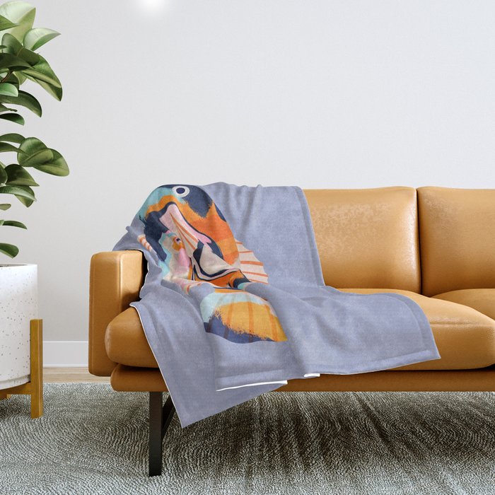 Tropical fish Throw Blanket Gallery Image 1