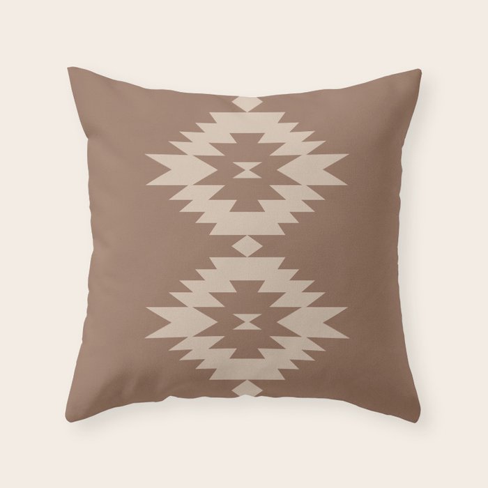 Southwestern Minimalism XXV - Coffee Creme Throw Pillow Gallery Image 6