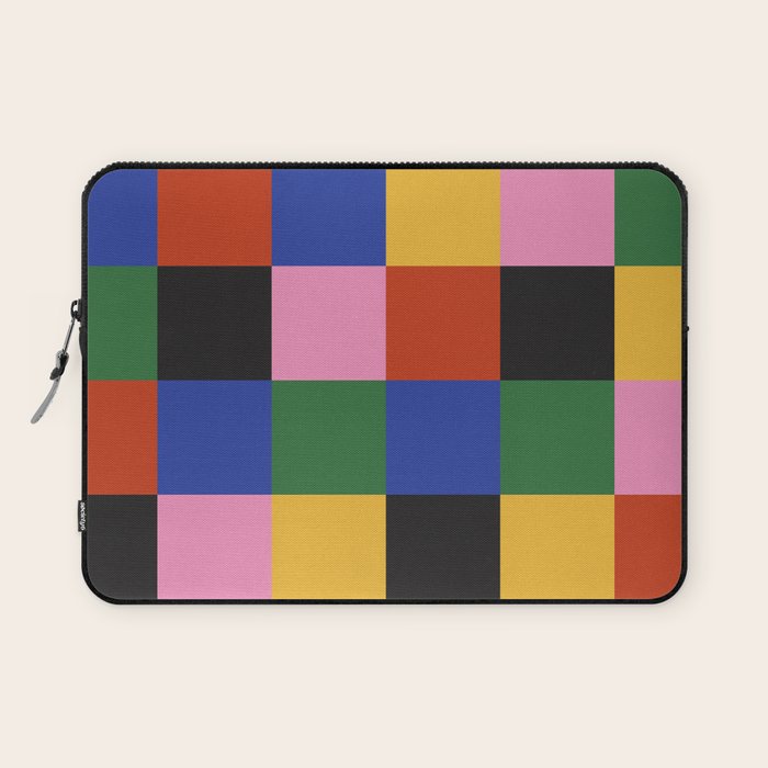 Bold Colorful Checks Pattern - Large XVII Laptop Sleeve Gallery Image 1