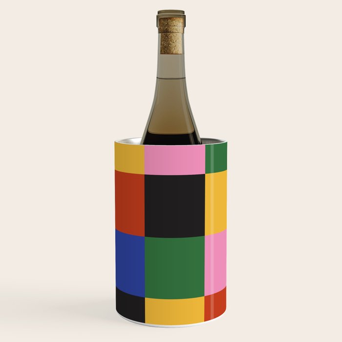 Bold Colorful Checks Pattern - Large XVII Wine Chiller Gallery Image 3