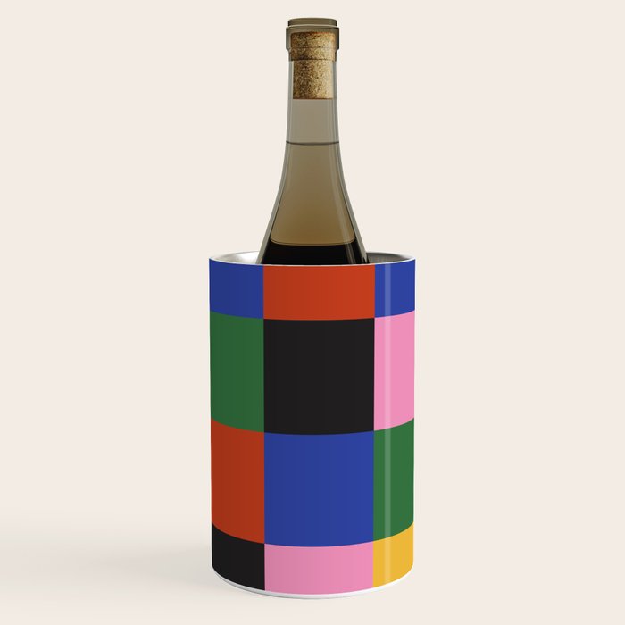 Bold Colorful Checks Pattern - Large XVII Wine Chiller Gallery Image 2