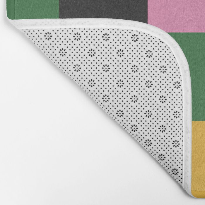 Bold Colorful Checks Pattern - Large XVII Bath Mat Gallery Image 2
