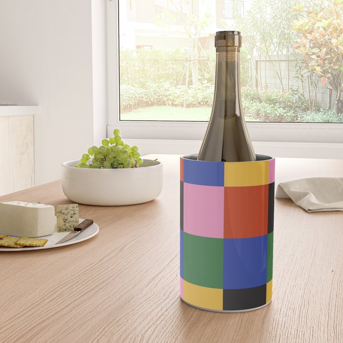 Bold Colorful Checks Pattern - Large XVII Wine Chiller Gallery Image 4
