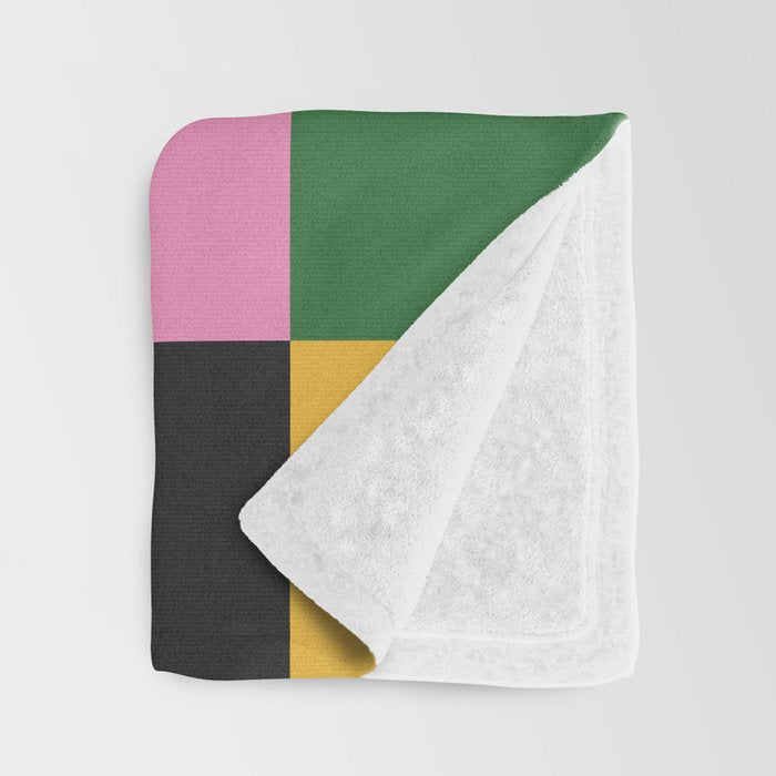 Bold Colorful Checks Pattern - Large XVII Throw Blanket Gallery Image 3
