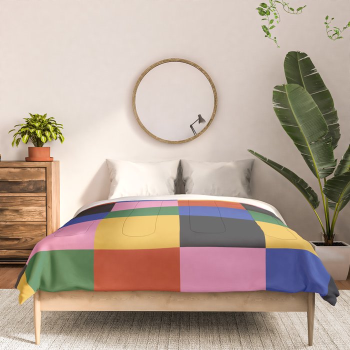 Bold Colorful Checks Pattern - Large XVII Comforter Gallery Image 3